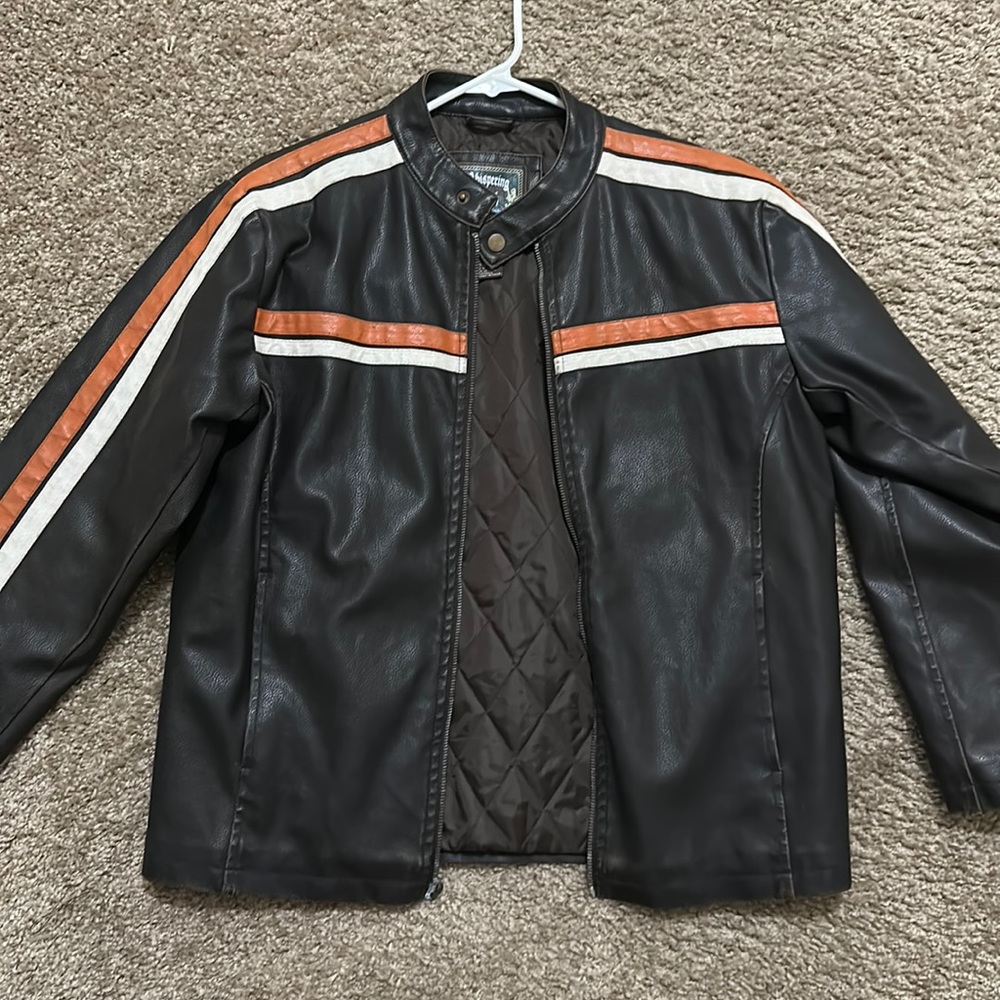 Big Boys Medium 10/12 Faux Leather Jacket